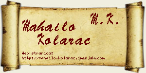 Mahailo Kolarac vizit kartica